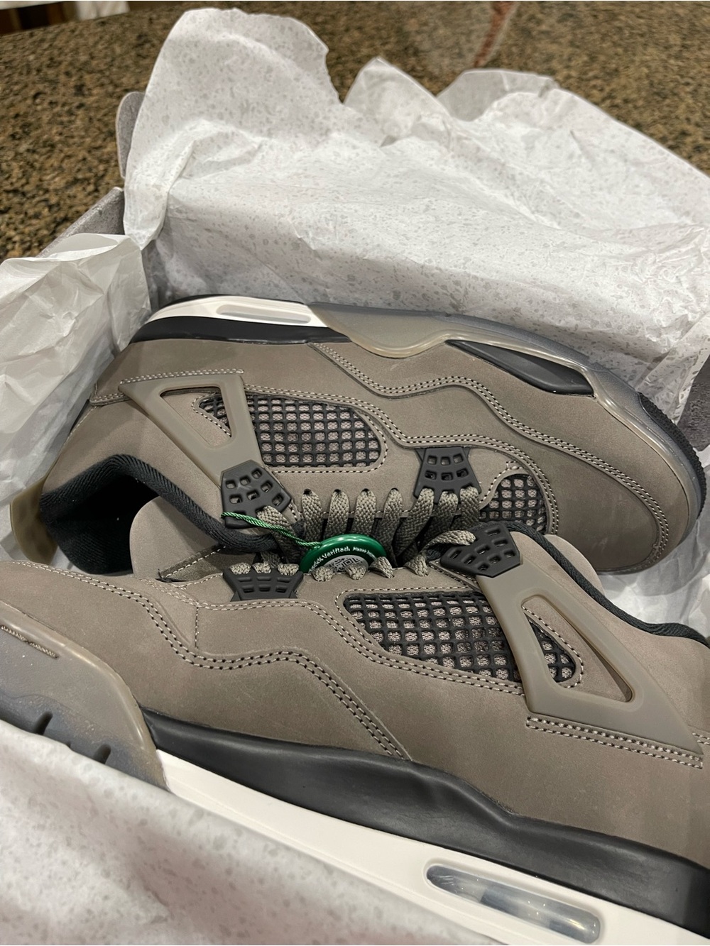 Air Jordan 4 retro Men's Sneaker - Dark Gray and Black - Picture 6 of 9